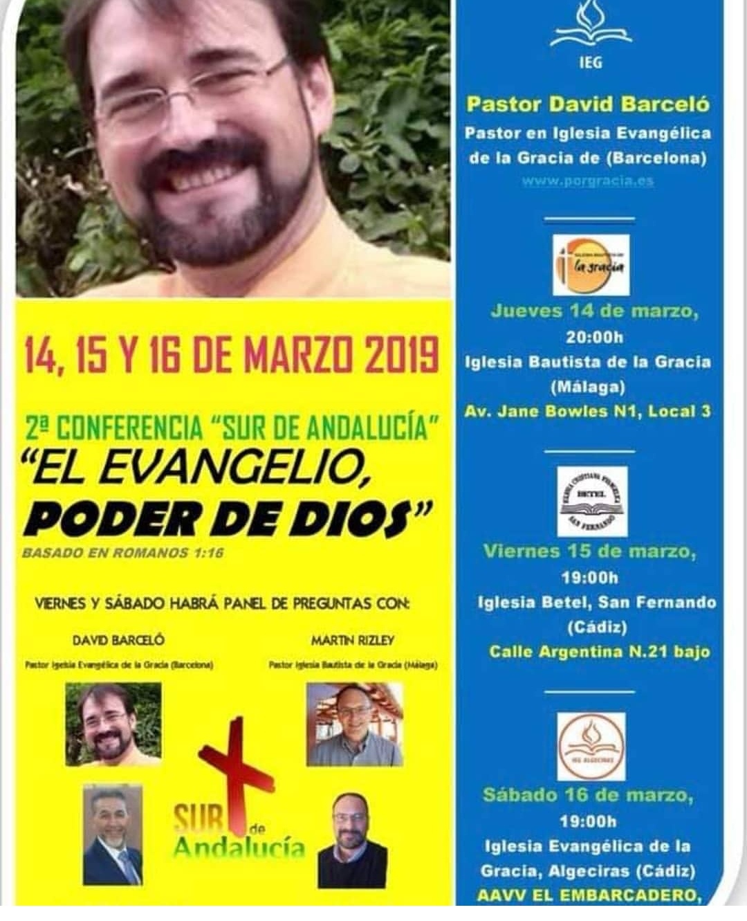 Conferencias «El evangelio, poder de Dios» – Iglesia Evangélica Tarsis |  Sanlúcar de Barrameda
